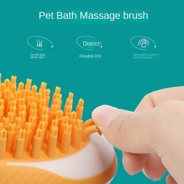 2-in-1 Pet Bath Brush – Silicone Massage & Hair Remover - Image 10