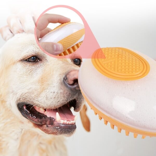2-in-1 Pet Bath Brush – Silicone Massage & Hair Remover - Image 3