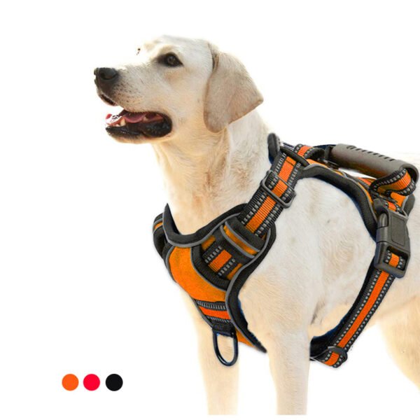 No-Pull Reflective Dog Harness - Adjustable Breathable Vest with Handle