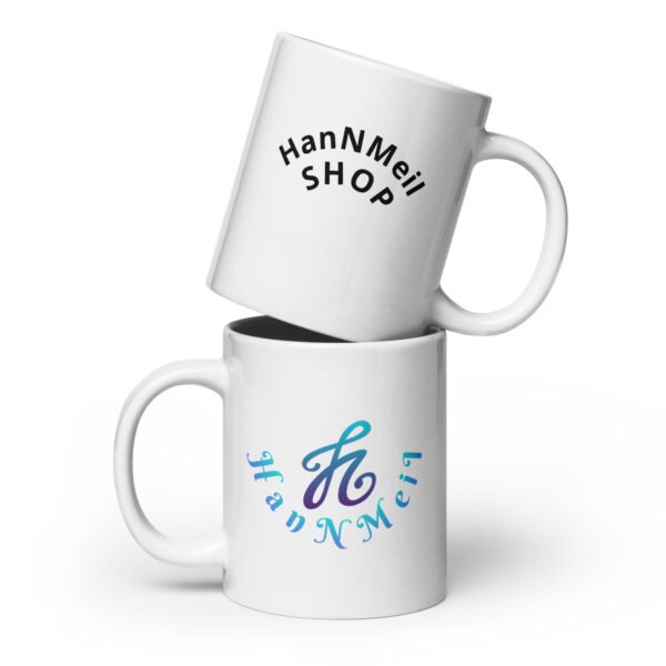 White glossy mug
