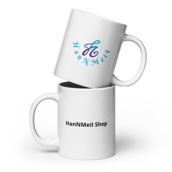 White glossy mug
