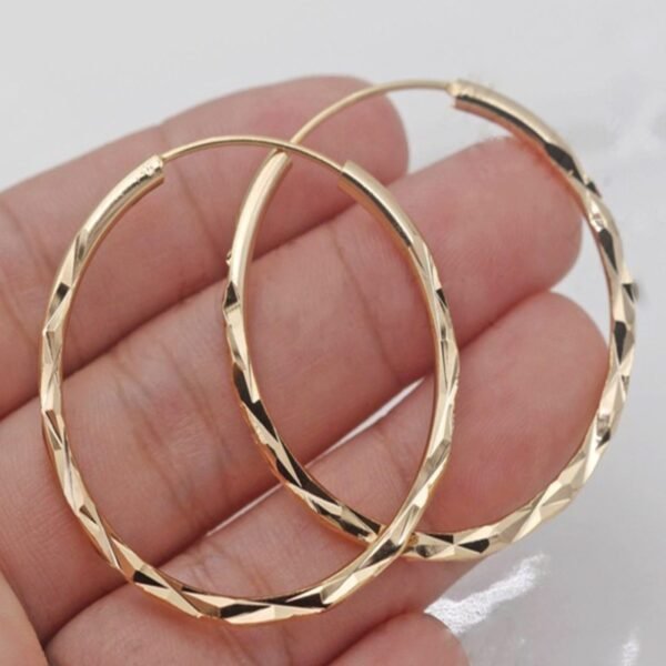 Luxurious 18K Gold Plated Hoop Earrings – Classic Shine for Everyday Elegance - Image 7