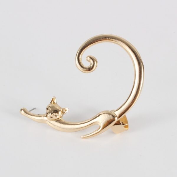 Punk Style Cat Ear Cuff & Stud Earring – Edgy Gothic Rock Jewelry for Women - Image 5