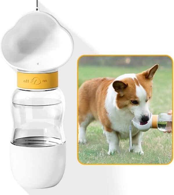 Portable Dog Water Bottle with Food Bowl – Leak-Proof Pet Travel Essentials for Dogs & Cats - Image 3