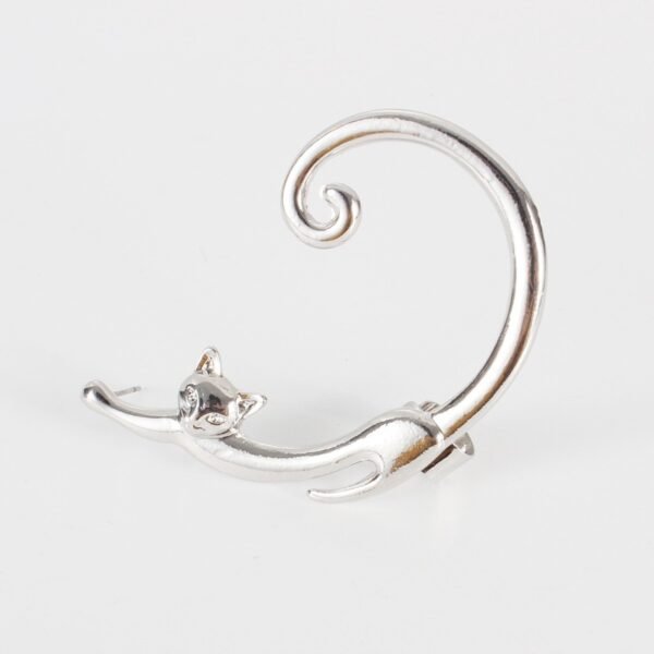 Punk Style Cat Ear Cuff & Stud Earring – Edgy Gothic Rock Jewelry for Women - Image 10