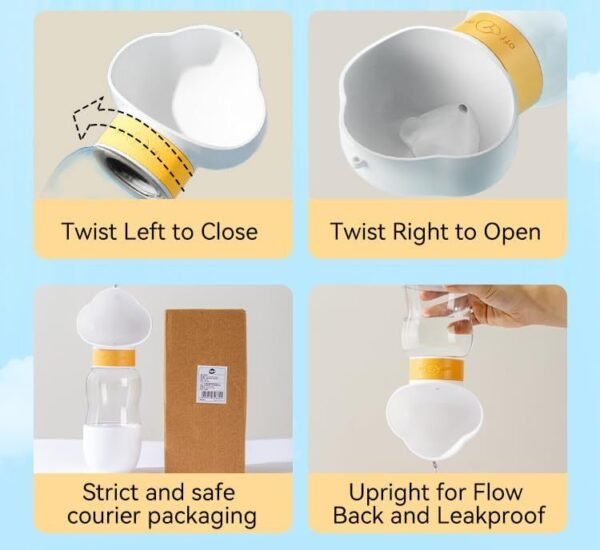 Portable Dog Water Bottle with Food Bowl – Leak-Proof Pet Travel Essentials for Dogs & Cats - Image 4