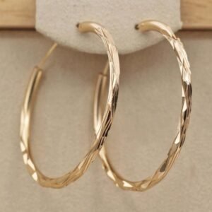 Luxurious 18K Gold Plated Hoop Earrings – Classic Shine for Everyday Elegance
