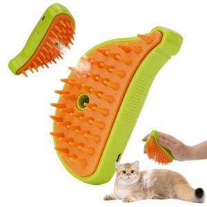 3-in-1 Pet Steam Brush – Cat & Dog Grooming, Cleaning & Massage Comb with Steamy Spray