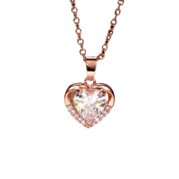 Ocean Heart Pendant Necklace Romantic Valentine's Day Gift - Image 3